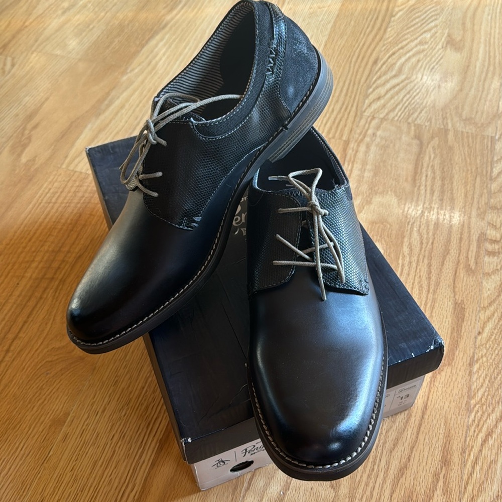 Men’s Penguin By Munsingwear Leather Winston Oxford Shoes Black Leather